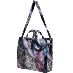 Watercolor Girl Square Shoulder Tote Bag by MRNStudios