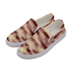 Pink  Waves Flow Series 10 Women s Canvas Slip Ons by DimitriosArt