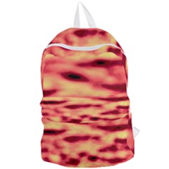 Red Waves Flow Series 4 Foldable Lightweight Backpack by DimitriosArt