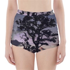 Sunset Coastal Park Landscape, Montevideo Uruguay High-waisted Bikini Bottoms by dflcprintsclothing