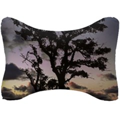 Sunset Coastal Park Landscape, Montevideo Uruguay Seat Head Rest Cushion by dflcprintsclothing