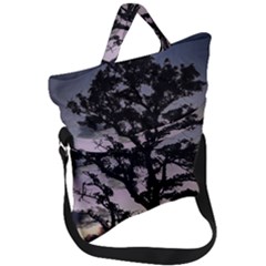 Sunset Coastal Park Landscape, Montevideo Uruguay Fold Over Handle Tote Bag