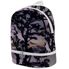 Sunset Coastal Park Landscape, Montevideo Uruguay Zip Bottom Backpack by dflcprintsclothing