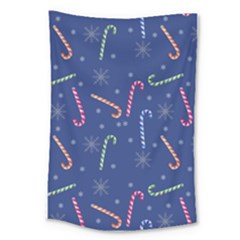 Christmas Candy Canes Large Tapestry by SychEva