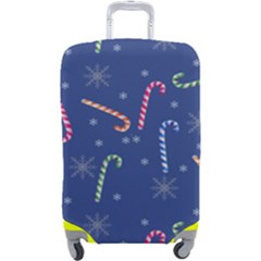 Christmas Candy Canes Luggage Cover (large) by SychEva