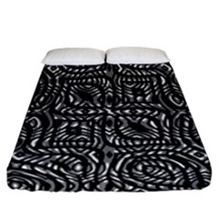 Black And White Abstract Tribal Print Fitted Sheet (california King Size)