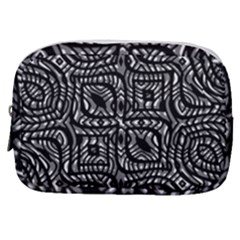 Black And White Abstract Tribal Print Make Up Pouch (small) by dflcprintsclothing