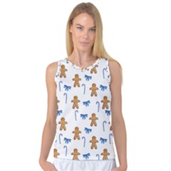Gingerbread Man And Candy Women s Basketball Tank Top