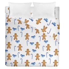 Gingerbread Man And Candy Duvet Cover Double Side (Queen Size)