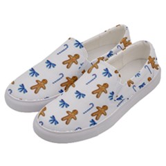 Gingerbread Man And Candy Men s Canvas Slip Ons