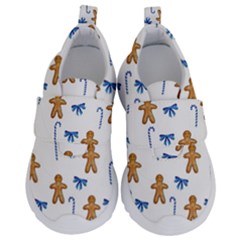 Gingerbread Man And Candy Kids  Velcro No Lace Shoes