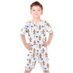 Gingerbread Man And Candy Kids  Tee and Shorts Set