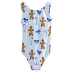 Gingerbread Man And Candy Kids  Cut-Out Back One Piece Swimsuit