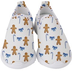 Gingerbread Man And Candy Kids  Slip On Sneakers