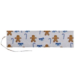 Gingerbread Man And Candy Roll Up Canvas Pencil Holder (L)