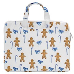 Gingerbread Man And Candy MacBook Pro Double Pocket Laptop Bag (Large)