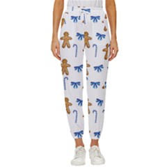 Gingerbread Man And Candy Cropped Drawstring Pants