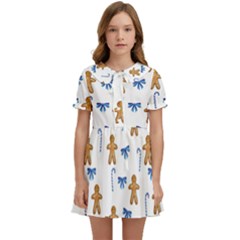 Gingerbread Man And Candy Kids  Sweet Collar Dress