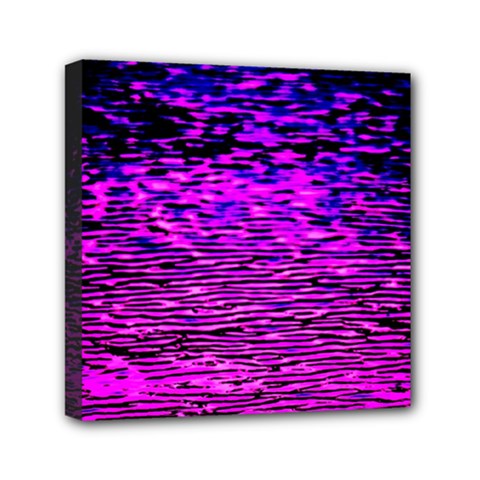 Magenta Waves Flow Series 1 Mini Canvas 6  X 6  (stretched)