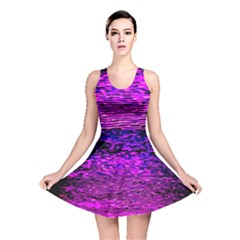 Magenta Waves Flow Series 1 Reversible Skater Dress by DimitriosArt