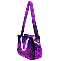 Magenta Waves Flow Series 1 Rope Handles Shoulder Strap Bag by DimitriosArt