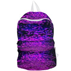 Magenta Waves Flow Series 1 Foldable Lightweight Backpack by DimitriosArt