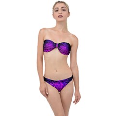 Magenta Waves Flow Series 1 Classic Bandeau Bikini Set by DimitriosArt