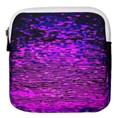 Magenta Waves Flow Series 1 Mini Square Pouch by DimitriosArt