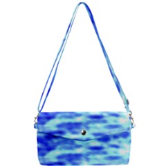Blue Waves Flow Series 5 Removable Strap Clutch Bag by DimitriosArt