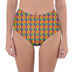 Floral Reversible High-Waist Bikini Bottoms