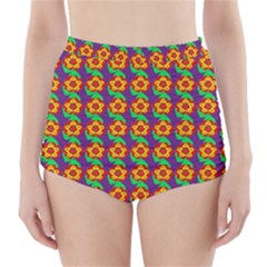 Floral High-Waisted Bikini Bottoms