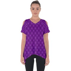 Digital Illusion Cut Out Side Drop Tee