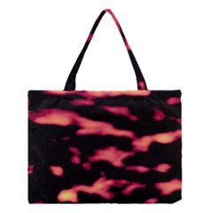 Red Waves Flow Series 5 Medium Tote Bag by DimitriosArt