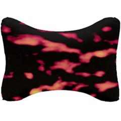 Red Waves Flow Series 5 Seat Head Rest Cushion by DimitriosArt