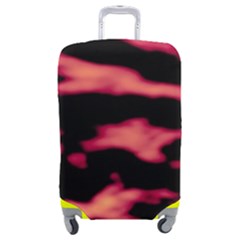 Red Waves Flow Series 5 Luggage Cover (medium) by DimitriosArt