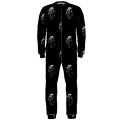 Creepy Head Sculpture With Respirator Motif Pattern Onepiece Jumpsuit (men) by dflcprintsclothing