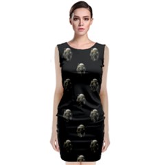 Creepy Head Sculpture With Respirator Motif Pattern Classic Sleeveless Midi Dress by dflcprintsclothing