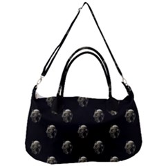 Creepy Head Sculpture With Respirator Motif Pattern Removal Strap Handbag by dflcprintsclothing