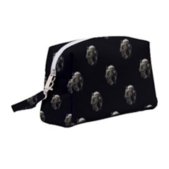 Creepy Head Sculpture With Respirator Motif Pattern Wristlet Pouch Bag (medium) by dflcprintsclothing