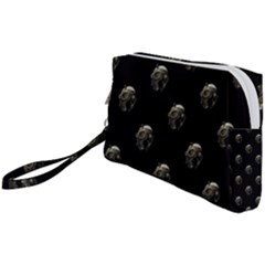 Creepy Head Sculpture With Respirator Motif Pattern Wristlet Pouch Bag (small) by dflcprintsclothing