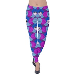 Abstract Velvet Leggings by SychEva