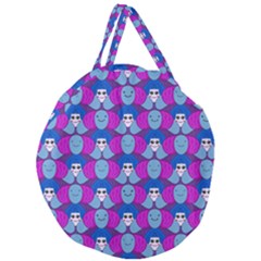 Abstract Giant Round Zipper Tote by SychEva