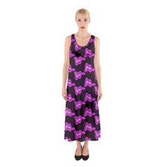 Abstract Waves Sleeveless Maxi Dress by SychEva