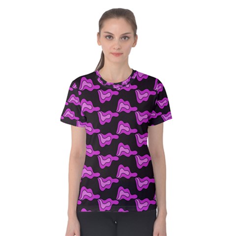 Abstract Waves Women s Cotton Tee by SychEva