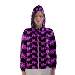 Abstract Waves Women s Hooded Windbreaker by SychEva