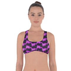 Abstract Waves Got No Strings Sports Bra by SychEva