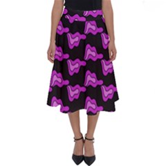 Abstract Waves Perfect Length Midi Skirt by SychEva