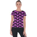 Abstract Waves Short Sleeve Sports Top  View1