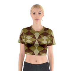 Abstract Pattern Geometric Backgrounds   Cotton Crop Top by Eskimos