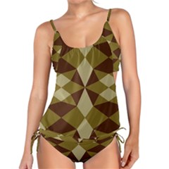 Abstract Pattern Geometric Backgrounds   Tankini Set by Eskimos